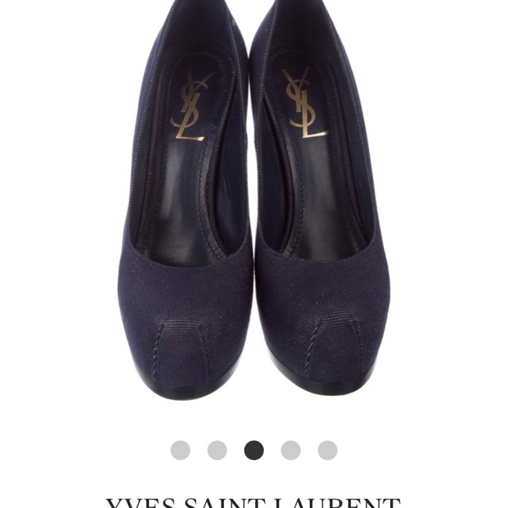 YSL Tribute Two Pumps Denim